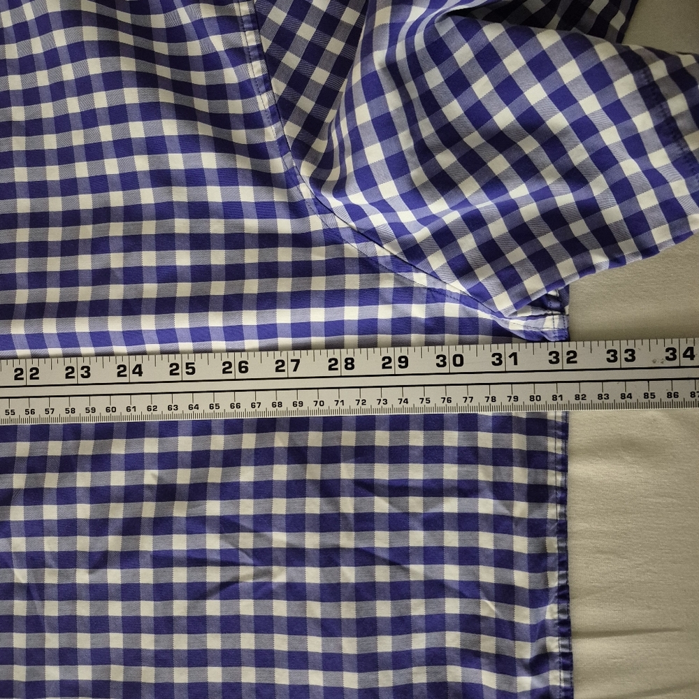 Robert Graham Purple‎ Gingham SS Button Up Shirt 3XL Preppy Spring Vibes Party - Picture 8 of 9